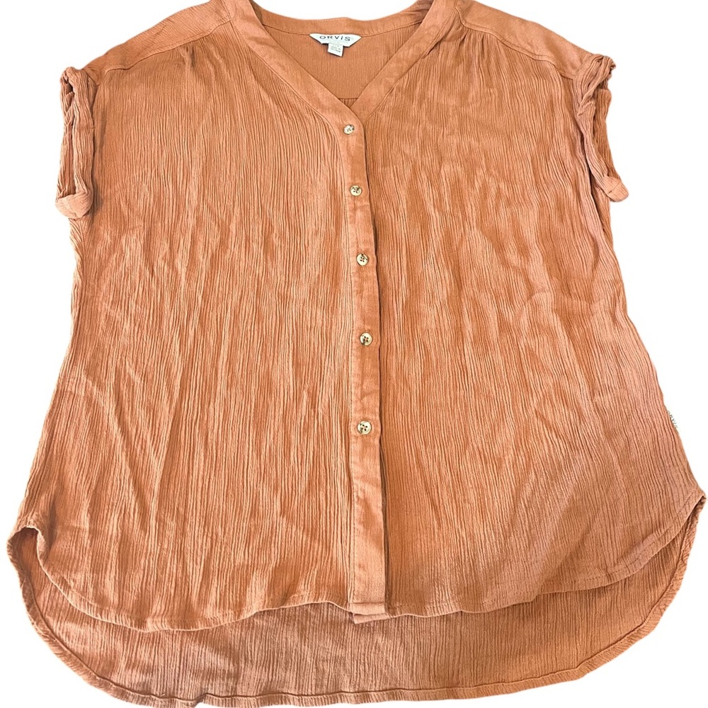 Orvis Women's Button-Down Shirt - Rust size large
